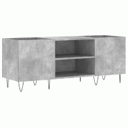 Helloshop26 - Armoire à disques pratique et classique 121 x 38 x 48 cm en bois d'ingénierie gris béton 02_0049092 - gris Bois massif 3000235647640
