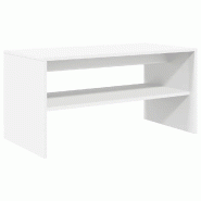 Helloshop26 - Meuble TV polyvalent design moderne 80 x 40 x 40 cm grand espace de rangement en bois d'ingénierie blanc 02_0051228 - blanc Bois massif