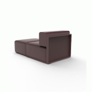 Module chaise-longue droit THE FACTORY - grenat