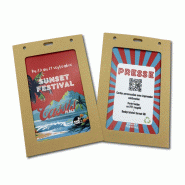 Porte badge 148 x 105 - A6 - KRAFT R/V