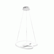 Suspension Diva S/P En Aluminium Blanc Satiné, Led 42W 2500Lm 3000K, Dimmable Coupure De Phase Et Push - Gea Luce - blanc DIVA S/P - BIANCO