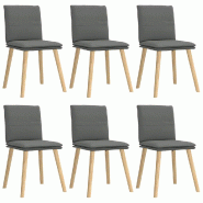 VidaXL Chaises à manger lot de 6 gris foncé tissu Modèle Orion Master Nordique - 3315626