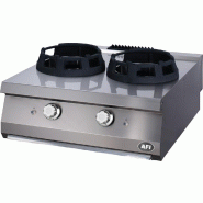 Wok à gaz 2 feux gamme 900 puissance 28000 w - 800x900x280 mm - PWOK9G80