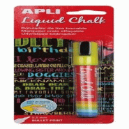 Apli Marqueur à craie liquide, pointe ronde 5,5 mm, jaune - 8410782139560