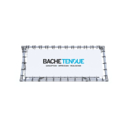 Barrière publicitaire double - Structure double - So-Banner - Bâche Tendue_0