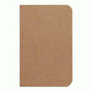 Clairefontaine Lot de 5 Carnet Age Bag 9x14, 96p./48 feuilles 90 g/m² piquées, couv. Coloris tabac, uni - 3329680734102