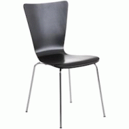 Décoshop26 - Chaise de cuisine salle à manger x1 empilable en bois noir et structure stable à quatre pieds en métal 10_0003243 - noir 3000251473971 Décoshop26 - Chaise de cuisine salle à manger x1 empilable en bois noir et structure stable à quatre pieds en métal 10_0003243 - noir 3000251473971