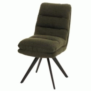 Décoshop26 - Chaise de salle à manger pivotante en tissu bouclé vert extra confortable 04_0006289 - 3000261689133 Décoshop26 - Chaise de salle à manger pivotante en tissu bouclé vert extra confortable 04_0006289 - 3000261689133