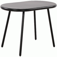 Décoshop26 - Table basse ovale intérieur / extérieur en polypropylène recyclé couleur noir 80 x 45 cm 10_0009189 - noir 3000267054294
