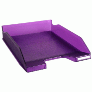 Exacompta Lot de 6 Corbeille COMBO MIDI Linicolor violet translucide - violet matière synthétique 11319D
