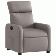 Fauteuil inclinable Taupe Tissu Modèle Xervoriax - 374172