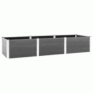 Helloshop26 - Jardinière bac lit surélevé plantes fleurs terrasse jardin de jardin 300 x 100 x 54 cm WPC gris 02_0039427 - 3000218627980 Helloshop26 - Jardinière bac lit surélevé plantes fleurs terrasse jardin de jardin 300 x 100 x 54 cm WPC gris 02_0039427 - 3000218627980