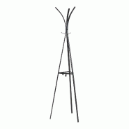 Helloshop26 - Portemanteau meuble d'entrée design 181 x 53 x 53 cm acier noir 03_0010389 - noir acier 3000225195236