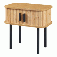 Helloshop26 - Table d'appoint 48 x 30 x 45 cm naturel noir 03_0010968 03_0010968 - noir Bambou 3000225507626