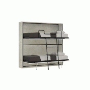 Itamoby Lit double escamotable en cachemire Kando - gris 8050598901403