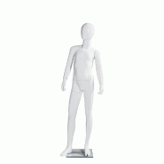 Mannequin Enfant 10 Ans - Blanc Laqué - Mixte Professionnel - H 147 cm - Fibre de verre