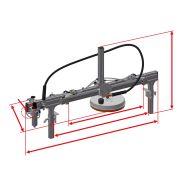 Rampe de nettoyage vapeur pneumatique rotatif pour convoyeur avec aspiration