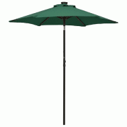 VidaXL Parasol de jardin avec lumières LED vert 200x211 cm aluminium Modèle Zephyr Terrasse - 313558