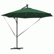 VidaXL Parasol Vert 294 x 294 x 248 cm Polyester et Aluminium Modèle Atlas Horizon - 42003384
