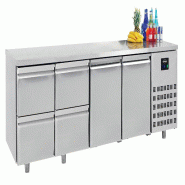 700 Table réfrigérée 2 portes 4 TIROIRS ENERGY LINE - 7489.5535 Combisteel - inox 7489.5535