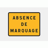 Absence de marquage au sol - Panneaux de sécurité en acier galvanisé - Classe 1 visible à 80 m