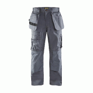 BLAKLADER Pantalon de travail artisan+ 153218 - Gris clair S - FR(40) - SE(C46) - Standards - Taille unique multicolore multi-matériau 7330509045787