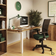 Bureau droit ECO - Mobel linea - Argent Ral 9006, 180, Chêne moyen_0