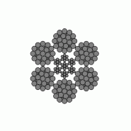 Câble galvanisé - 6 torons de 25 fils avec âme métallique acier clair