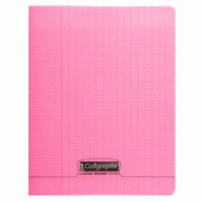 Calligraphe Lot de 10 Cahier Ligne 8000 24x32, 48p./24 feuilles 90 g/m² piquées, couv. PP rose, Séyès - 3210330181714