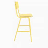Chaise Haute de Bar  Style Vintage - JAUNE_0