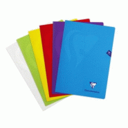 Clairefontaine Lot de 10 Cahier Mimesys A4, 96p./48 feuilles 90 g/m² piquées, coloris assortis (6), quadrillé 5x5 - 3329683031628