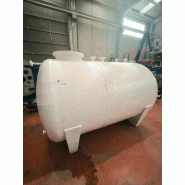 Cuve de fibre horizontale de 5 200 litre avec revetement interieur en halar - référence : c13458
