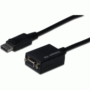 DIGITUS Câble d'adaptateur DisplayPort, DisplayPort - HD15, 0,15 m, noir - noir AK-340410-001-S_0