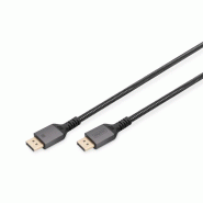 DIGITUS Câble de raccordement DisplayPort 8K version 1.4, DP - DP, 2 m, noir - noir 4016032481010