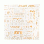 Feuille ingraissable pour burger Parole orange 31x31cm - par 1000