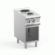 Fourneau professionnel electrique 2 plaque 1,5 kw et 2,6 kw sur sou... - PPR74A