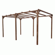 HABRITA pergola sans plancher  14,80 m² bois traité th 3050 - marron 3760161079846