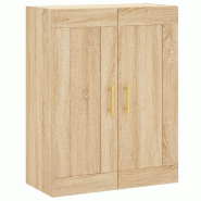 Helloshop26 - Armoire murale rangement élégante 69,5 x 34 x 90 cm design moderne en bois d'ingénierie chêne sonoma 02_0048903 - Bois massif 300023