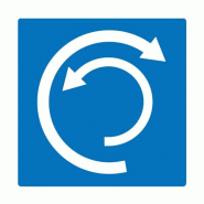 Panneau E8 - Indication d'une aire de virage de la voie où le signal est placé - fluvial