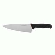 Schneider - Couteau de chef S-Grip, lame large, manche : noir, rouge, 200 mm - noir acier 267010