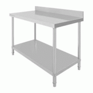Table de Travail Inox 100x70cm avec Rebord et Étagère - Haute Capacité - Equipementpro - SW-1007S Table de Travail Inox 100x70cm avec Rebord et Étagère - Haute Capacité - Equipementpro - SW-1007S