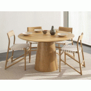 Table ronde entièrement en chêne massif Mushroom Gazzda