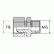 Adaptateur droit femelle tournant BSP x mâle gaz conique - BFMCO00202 - FBSP1/8 / MGCO1/8