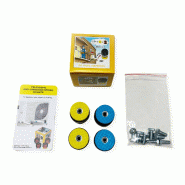 Amortisseur de vibrations en plastique avec ressort intégré - Jaune - 50-80 Kg - 5414618781155