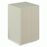 Angle de comptoir Vertigo T03 MDF naturel et blanc mat 60x60x93 cm
