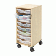 Armoire Mobile 8 Tiroirs - Compacte et Pratique avec Roulettes Pivotantes et Freins  - EWH.8