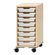 Armoire Mobile 8 Tiroirs - Compacte et Pratique avec Roulettes Pivotantes et Freins