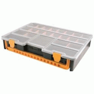 Art Plast Boîte de rangement professionnelle Organiseur 23 compartiments amovibles Noir Orange 44.3 x 31.7 x 8 cm ARTPLAST - noir plastique 3600 Art Plast Boîte de rangement professionnelle Organiseur 23 compartiments amovibles Noir Orange 44.3 x 31.7 x 8 cm ARTPLAST - noir plastique 3600
