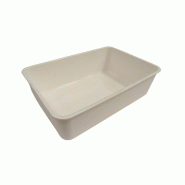 Barquette rectangulaire blanc 7500 cm3 - blanc plastique polypropylène C560