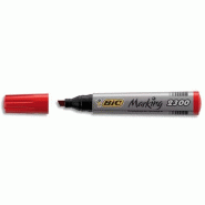 BiC Marqueur permanent Marking 2300 ECOlutions , pointe biseautée, encre rouge - 3086129999750